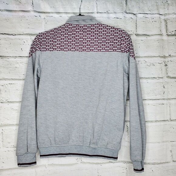 Nike Fit Dry Gray Maroon Printed Full Zip Up Collared Cotton Jacket Womens Large - Picture 6 of 9